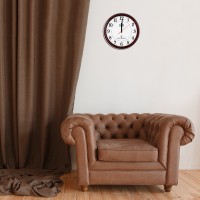 Nástenné hodiny MPM, DCF signál, 2492.55 - gaštan, 38cm